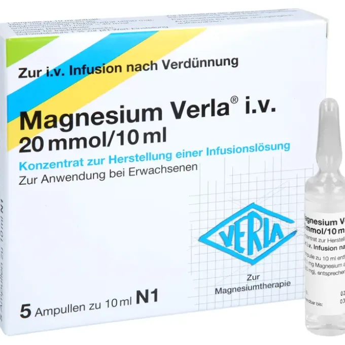 MAGNESIUM VERLA i.v. 20 mmol/10 ml K.z.H.e.Inf.Lsg 5 St