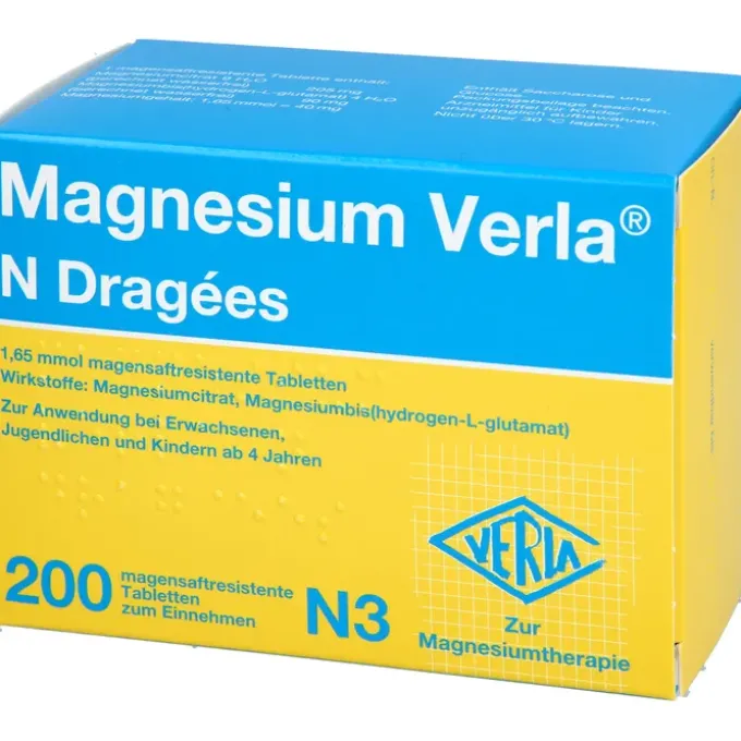 MAGNESIUM VERLA N Dragees 200 St