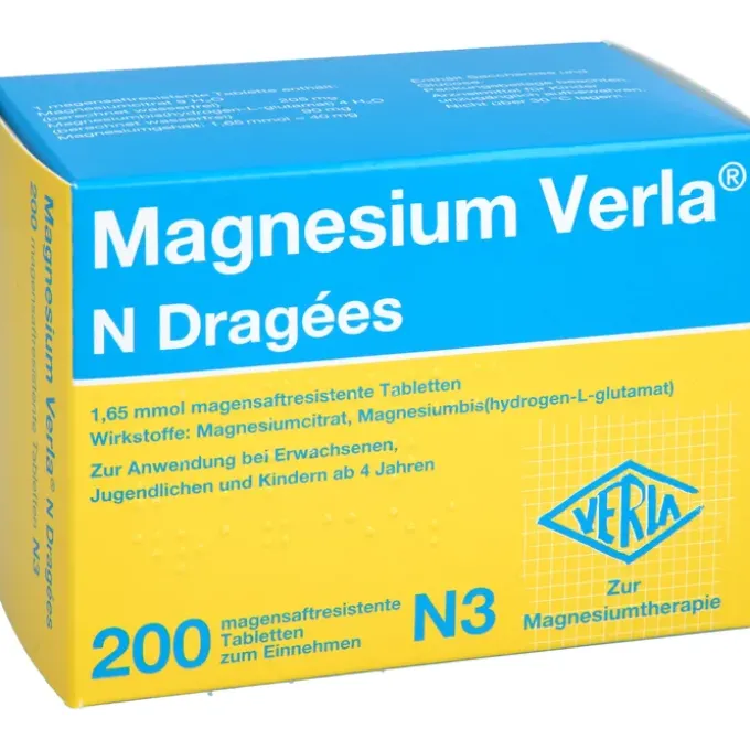 MAGNESIUM VERLA N Dragees 200 St