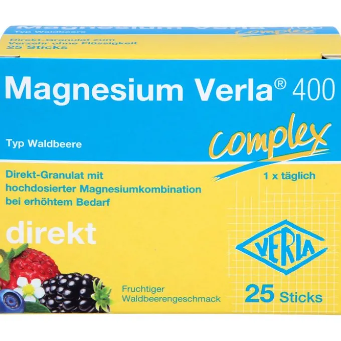 MAGNESIUM VERLA 400 Waldbeere Direkt-Granulat 25 Stück