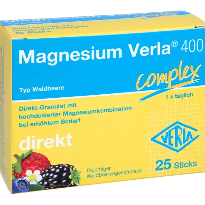 MAGNESIUM VERLA 400 Waldbeere Direkt-Granulat 25 Stück