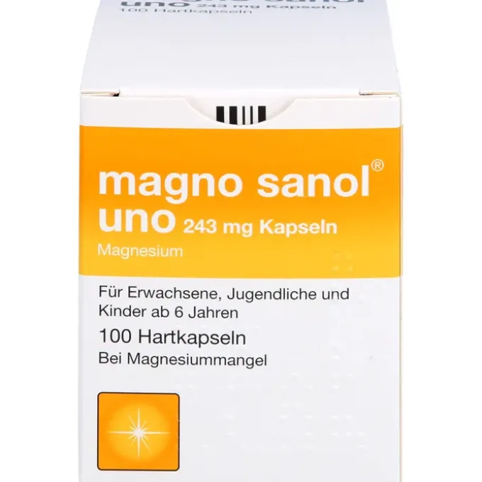 MAGNO SANOL uno 243 mg Kapseln 100 St