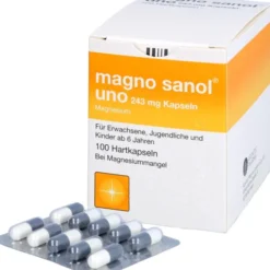 MAGNO SANOL uno 243 mg Kapseln 100 St