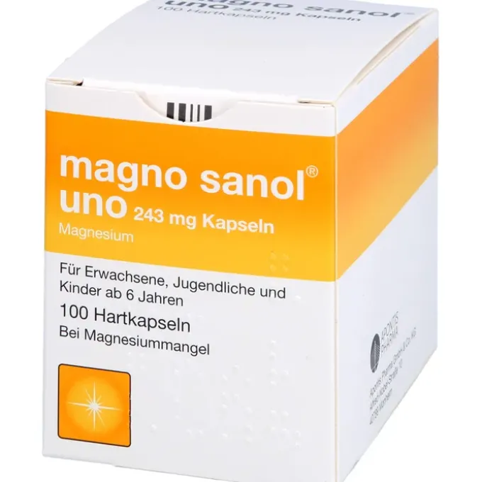 MAGNO SANOL uno 243 mg Kapseln 100 St