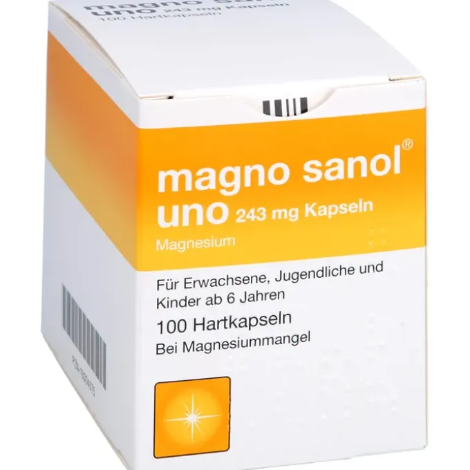 MAGNO SANOL uno 243 mg Kapseln 100 St