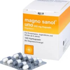 MAGNO SANOL uno 243 mg Kapseln 100 St