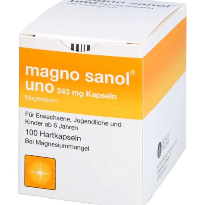 MAGNO SANOL uno 243 mg Kapseln 100 St