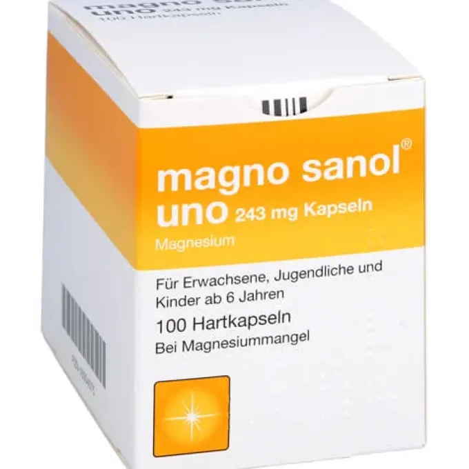 MAGNO SANOL uno 243 mg Kapseln 100 St