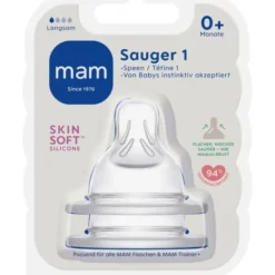 MAM Sauger Gr.1 0+ Monate Silikon 2 St
