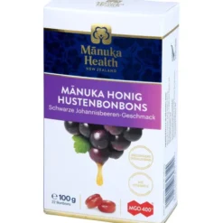 MANUKA HEALTH MGO 400+ Lutschbonb.schw.Johannisb. 100 g
