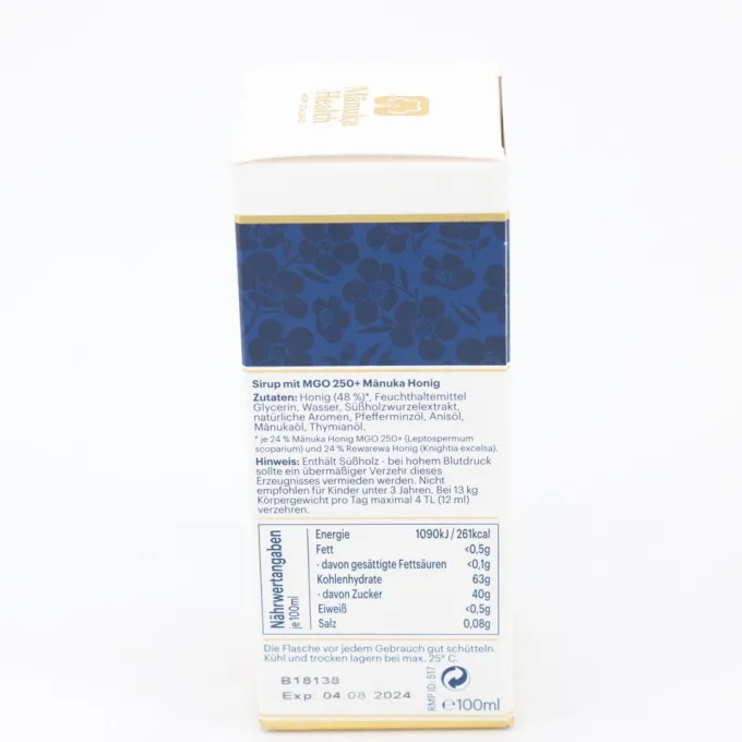 MANUKA HEALTH MGO 250+ Manuka Honig Sirup 100 ml