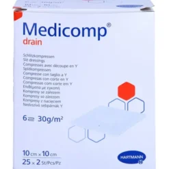 MEDICOMP drain Schlitzkomp.steril 10x10 cm 6fach 25X2 St