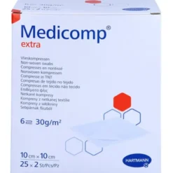 MEDICOMP extra Vlieskomp.steril 10x10 cm 6fach 25X2 St