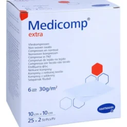 MEDICOMP extra Vlieskomp.steril 10x10 cm 6fach 25X2 St