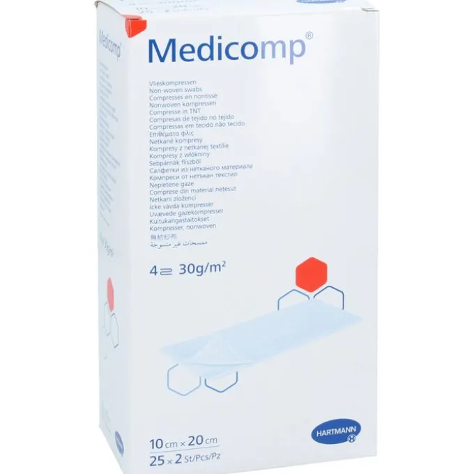 MEDICOMP Vlieskomp.steril 10x20 cm 4fach 25X2 St
