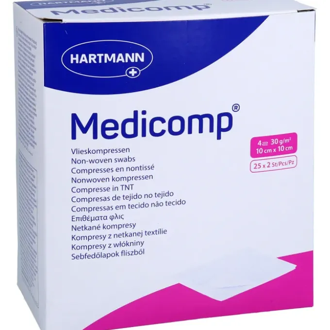 MEDICOMP Vlieskomp.steril 10x10 cm 4fach 25X2 St