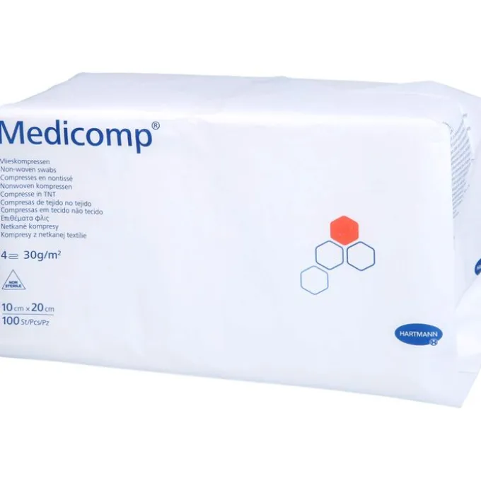 MEDICOMP Vlieskomp.unsteril 10x20 cm 4fach 100 St