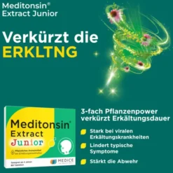 MEDITONSIN Extract Junior pflanzl.Erkältungstabl. 60 St
