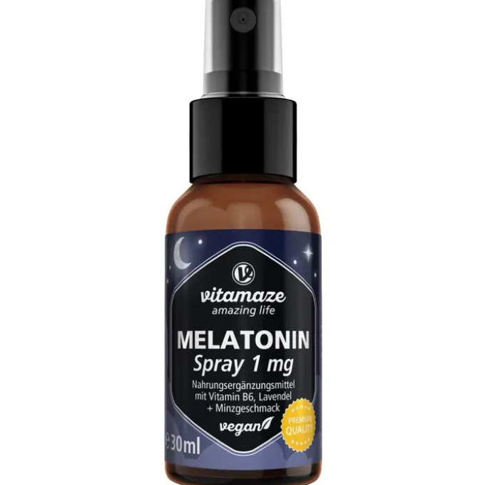 MELATONIN 1 mg hochdosiert vegan Spray 30 ml