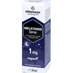 MELATONIN 1 mg hochdosiert vegan Spray 30 ml