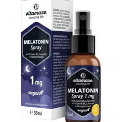 MELATONIN 1 mg hochdosiert vegan Spray 30 ml