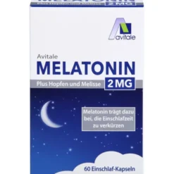 MELATONIN 2 mg plus Hopfen und Melisse Kapseln 60 Stück