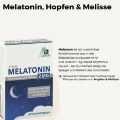 MELATONIN 2 mg plus Hopfen und Melisse Kapseln 60 Stück