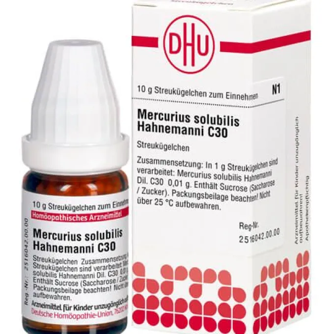 MERCURIUS SOLUBILIS Hahnemanni C 30 Globuli 10 g
