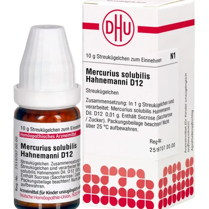 MERCURIUS SOLUBILIS Hahnemanni D 12 Globuli 10 g