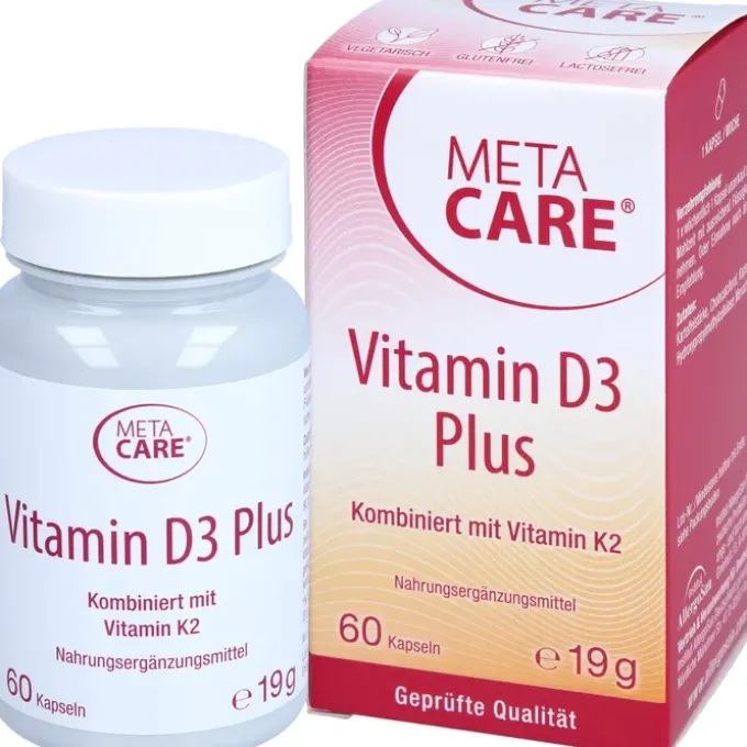 META-CARE Vitamin D3 Plus 10.000 I.E + 80 μg K2 60 Stück