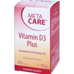 META-CARE Vitamin D3 Plus 10.000 I.E + 80 μg K2 60 Stück