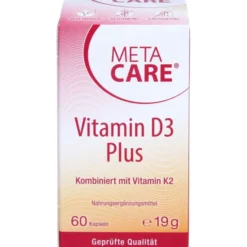 META-CARE Vitamin D3 Plus 10.000 I.E + 80 μg K2 60 Stück
