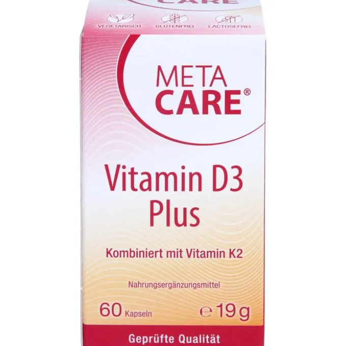 META-CARE Vitamin D3 Plus 10.000 I.E + 80 μg K2 60 Stück