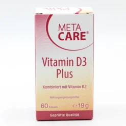 META-CARE Vitamin D3 Plus 10.000 I.E + 80 μg K2 60 Stück