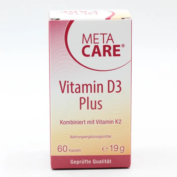 META-CARE Vitamin D3 Plus 10.000 I.E + 80 μg K2 60 Stück