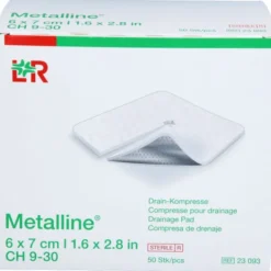 METALLINE Drain Kompressen 6x7 cm 50 St