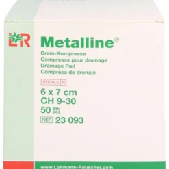 METALLINE Drain Kompressen 6x7 cm 50 St