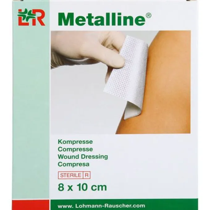METALLINE Kompressen 8x10 cm steril 10 St
