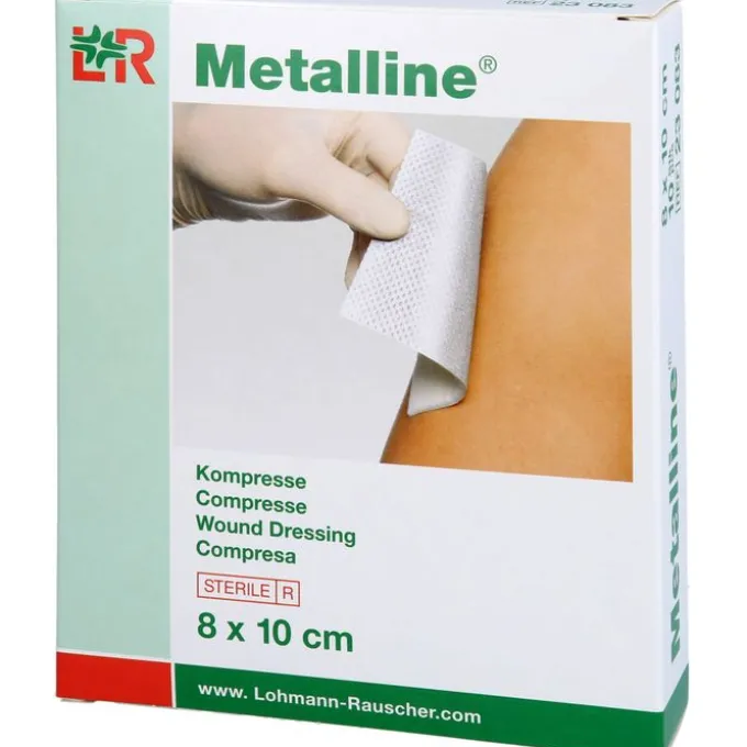 METALLINE Kompressen 8x10 cm steril 10 St