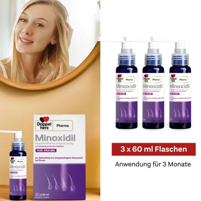 MINOXIDIL DoppelherzPhar.20mg/ml Lsg.Anw.Haut Frau 180 ml