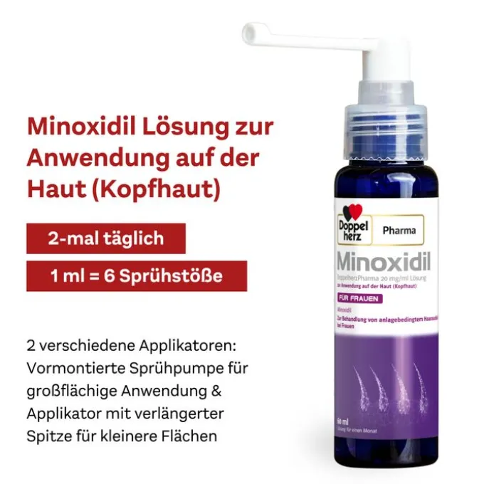 MINOXIDIL DoppelherzPhar.20mg/ml Lsg.Anw.Haut Frau 180 ml