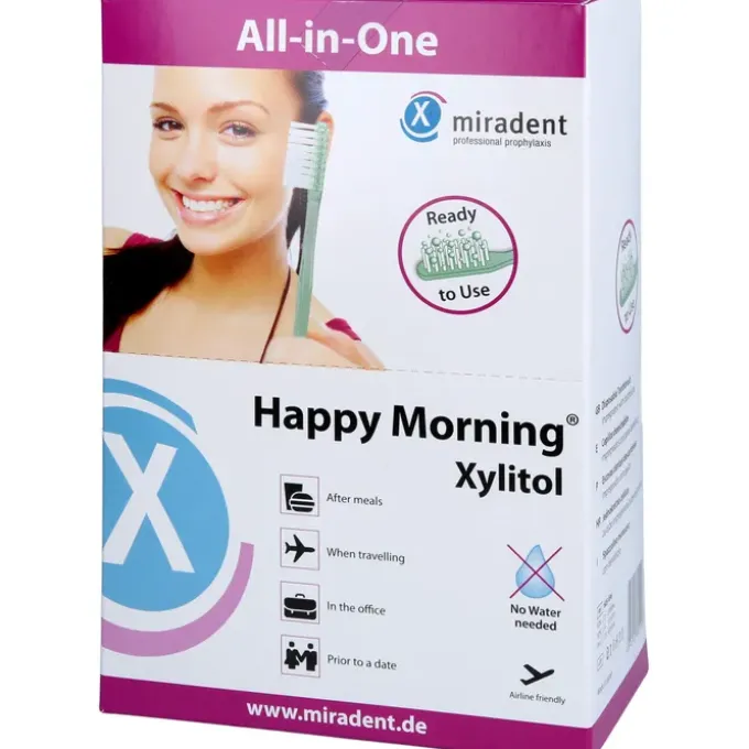 MIRADENT Einmalzahnbürste Happy Morning Xylitol 50 St