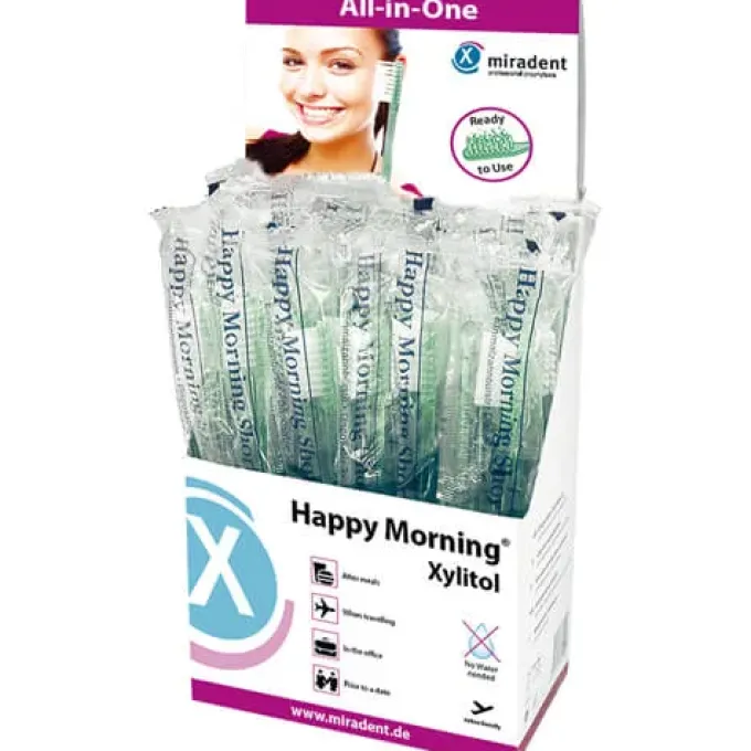 MIRADENT Einmalzahnbürste Happy Morning Xylitol 50 St