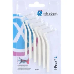 MIRADENT Interdentalbürste I-Prox L 0,6 mm weiß 6 St