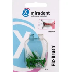 MIRADENT Interd.Pic-Brush Ersatzb.medium grün 12 St