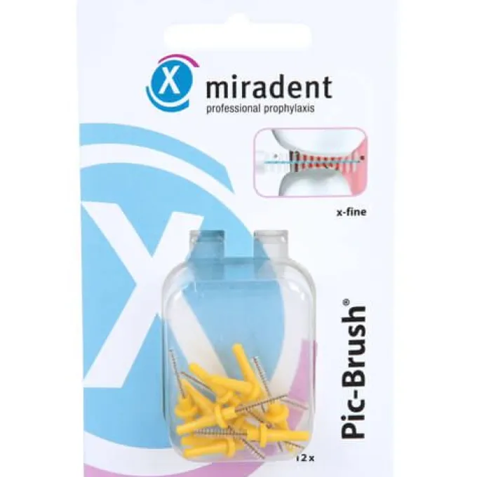 MIRADENT Interd.Pic-Brush Ersatzb.x-fein gelb 12 St