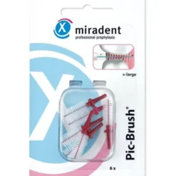 MIRADENT Interd.Pic-Brush Ersatzb.x-large bordeaux 6 St