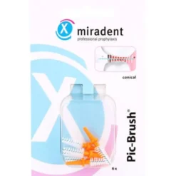 MIRADENT Interd.Pic-Brush Ersatzb.konisch orange 6 St