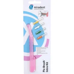 MIRADENT Interd.Pic-Brush Intro Kit 1H+4B.tra.pink 1 St