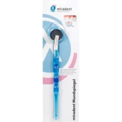 MIRADENT Mundspiegel beschlagsfrei blau transp. 1 St